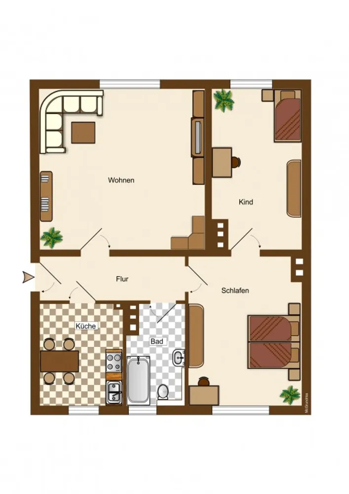 3 Zimmer Wohnung mit 65 m² in Cottbus – Bild 2