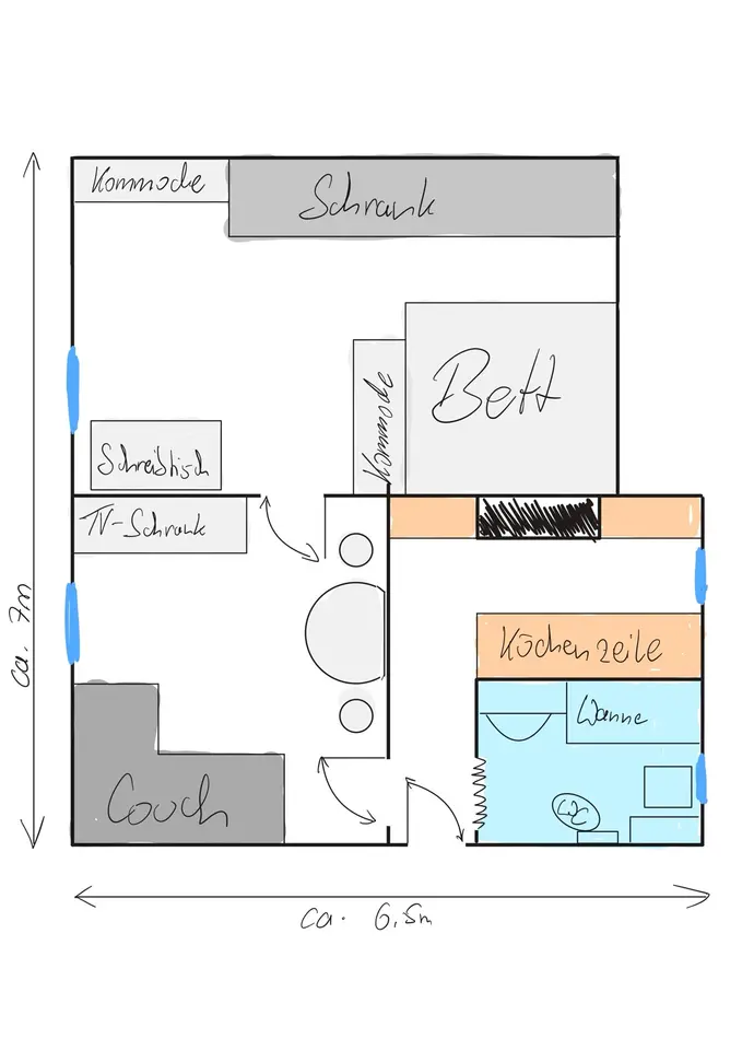 Studio mit 26 m² in Rostock – Bild 8