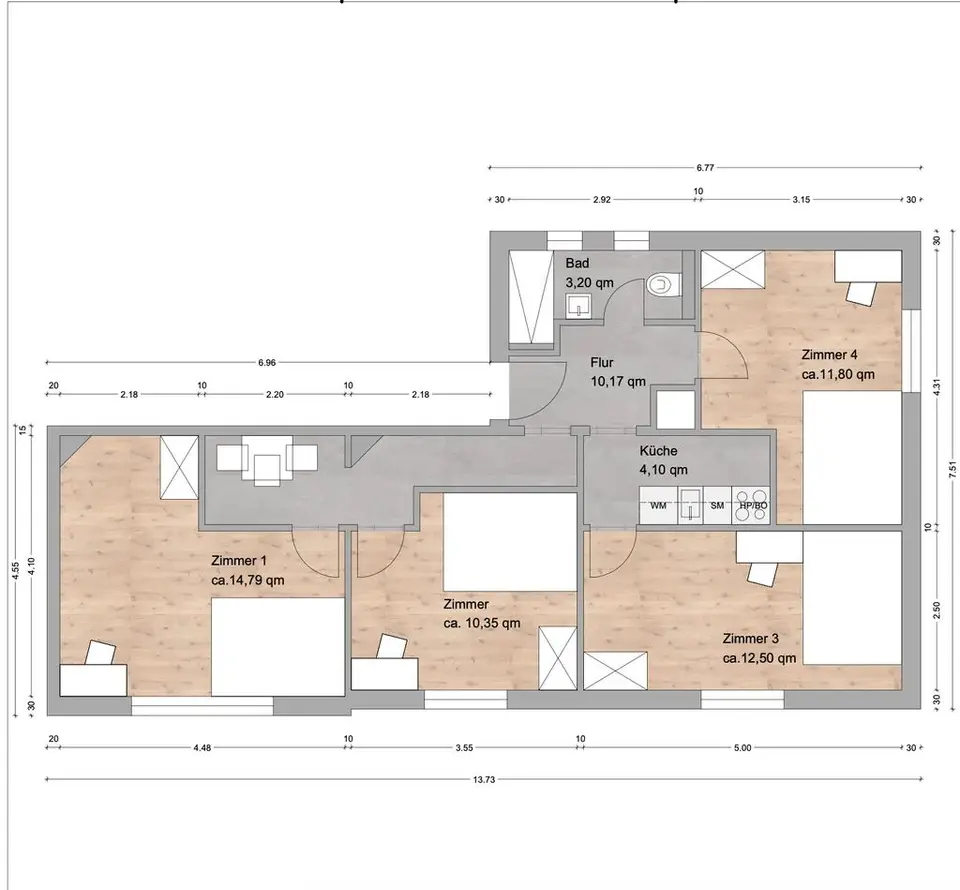 Studio mit 13 m² in Frankfurt am Main – Bild 10