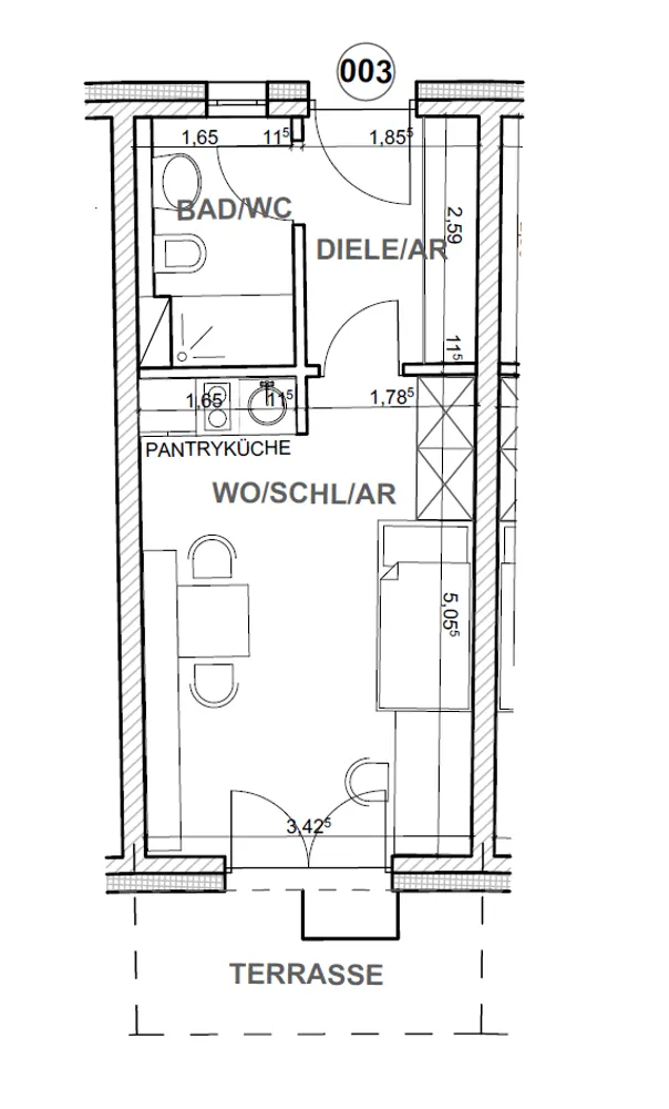 1 Zimmer Wohnung mit 28 m² in Bayreuth – Bild 2