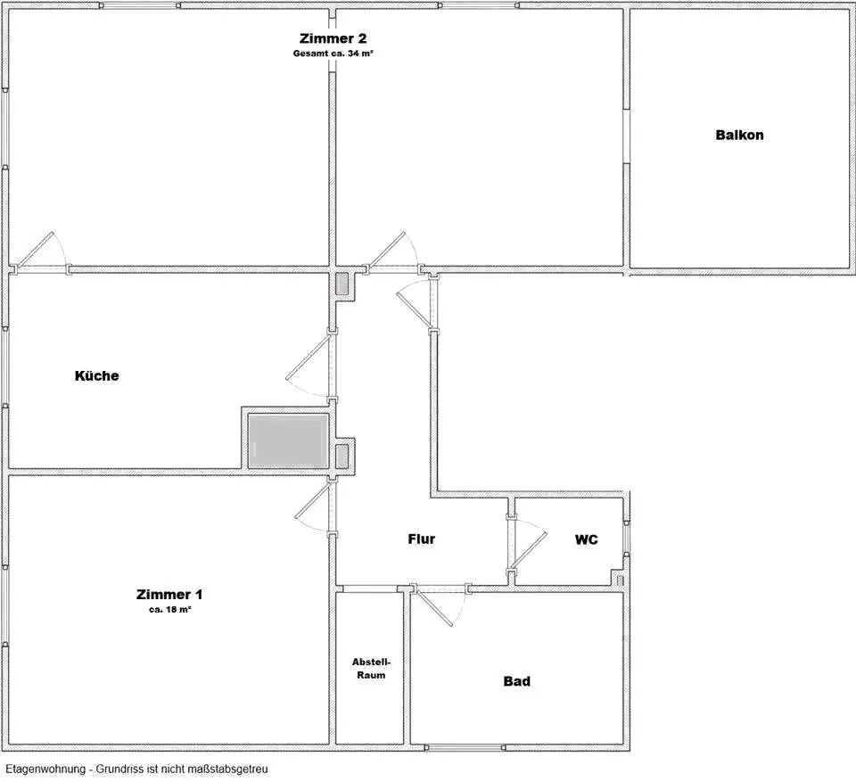2 Zimmer Wohnung mit 30 m² in Passau – Bild 5