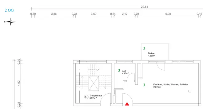 1 Zimmer Wohnung mit 34 m² in Darmstadt – Bild 9