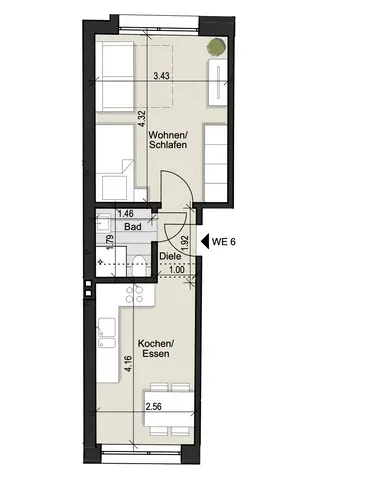 2 Zimmer Wohnung mit 30 m² in Köln – Bild 12