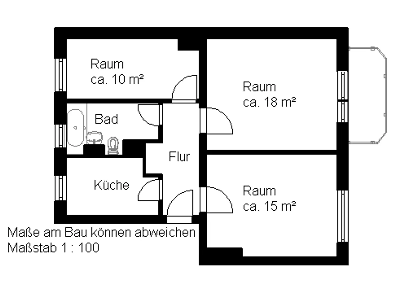 3 Zimmer Wohnung mit 59 m² in Halle (Saale) – Bild 8