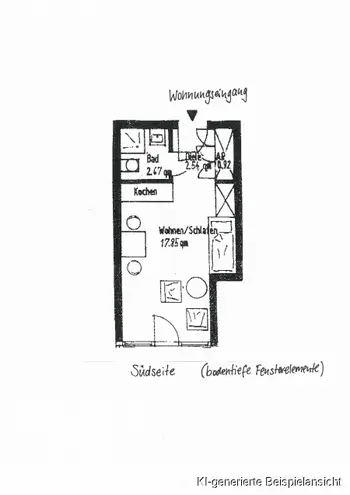 1 Zimmer Wohnung mit 23 m² in Regensburg – Bild 9