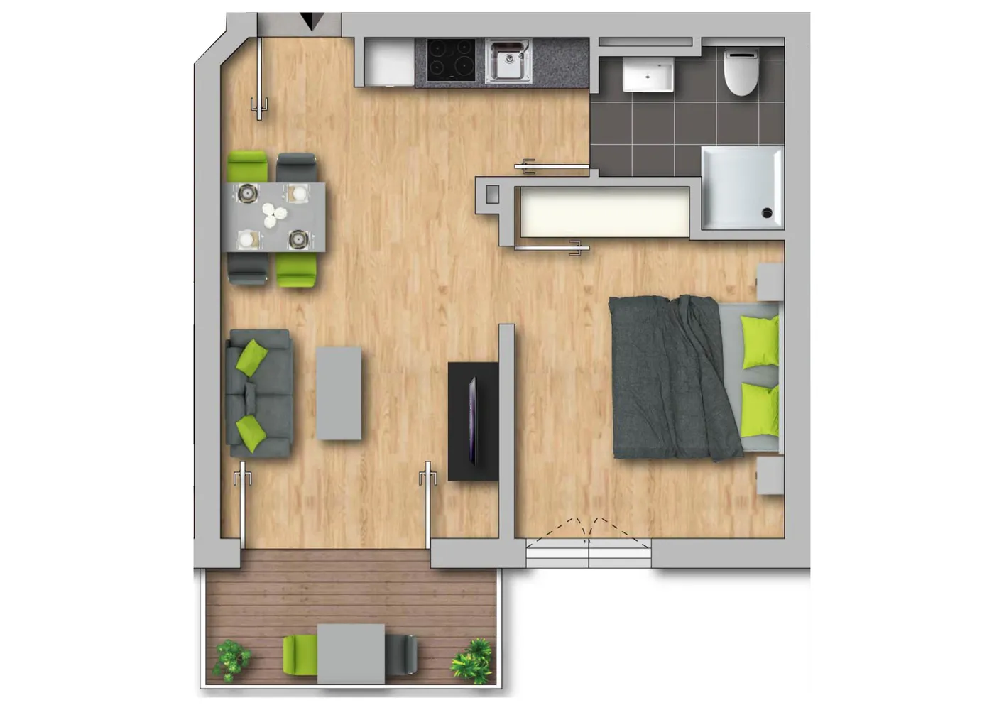 2 Zimmer Wohnung mit 38 m² in Ingolstadt – Bild 7