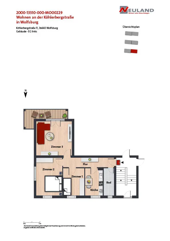 3 Zimmer Wohnung mit 63 m² in Wolfsburg – Bild 5