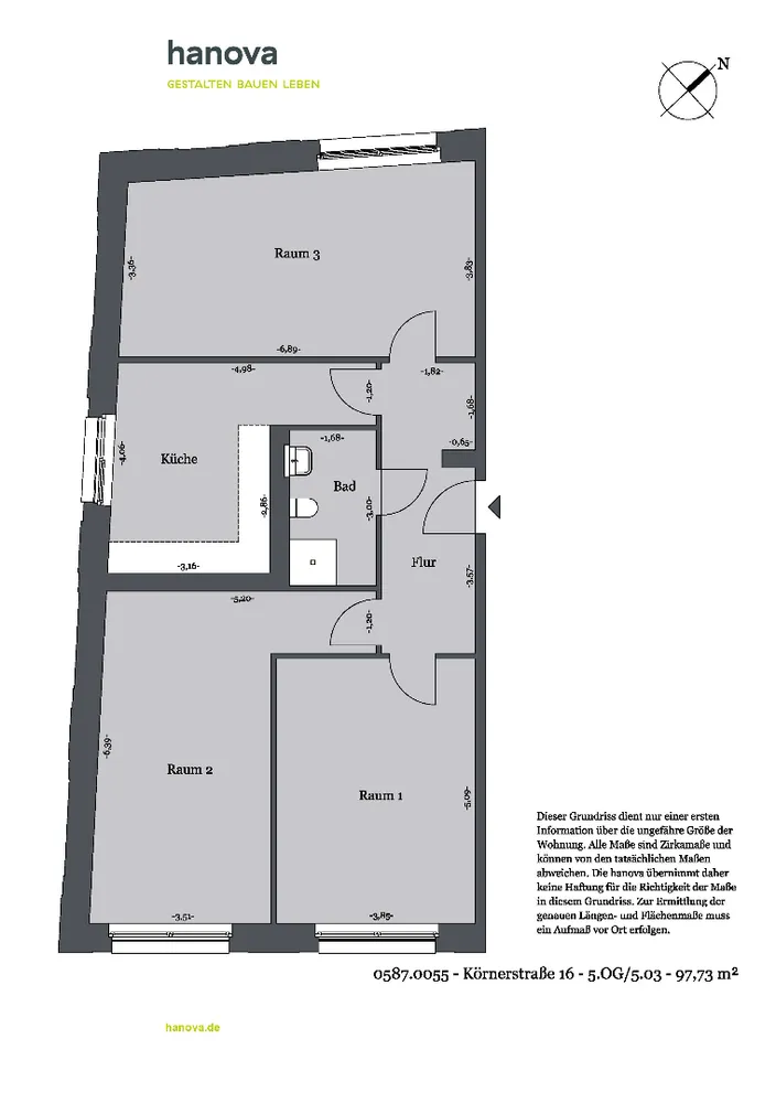 3 Zimmer Wohnung mit 98 m² in Hannover – Bild 5