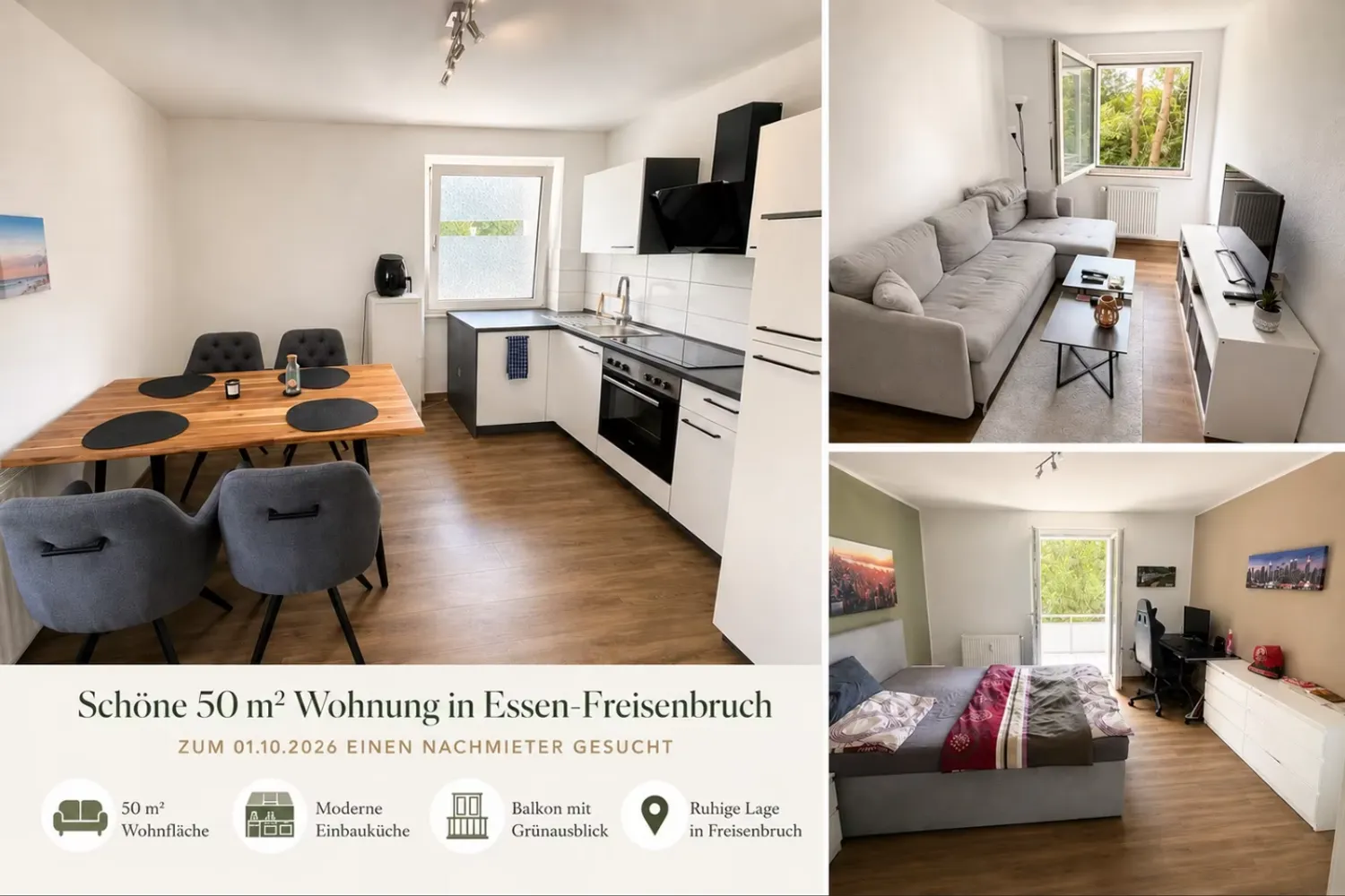 3 Zimmer Wohnung mit 50 m² in Essen – Bild 1