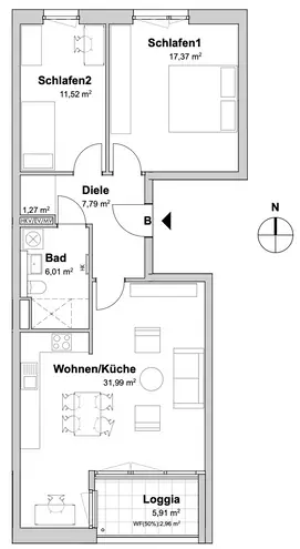 3 Zimmer Wohnung mit 78 m² in München – Bild 11