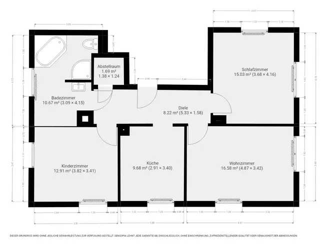 3 Zimmer Wohnung mit 74 m² in Leipzig – Bild 1