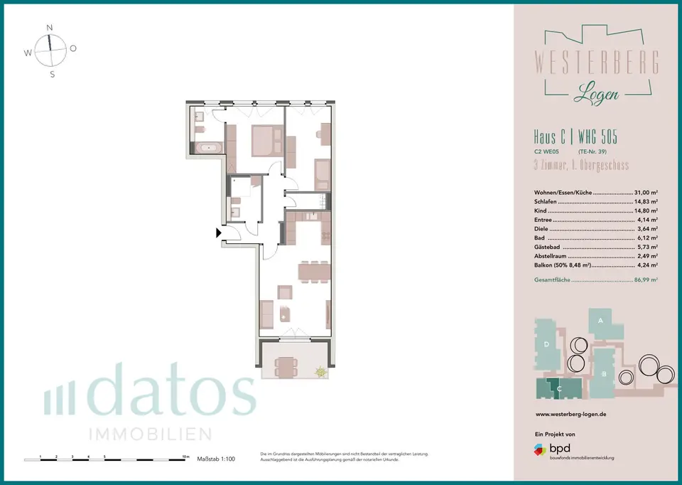3 Zimmer Wohnung mit 87 m² in Osnabrück – Bild 5