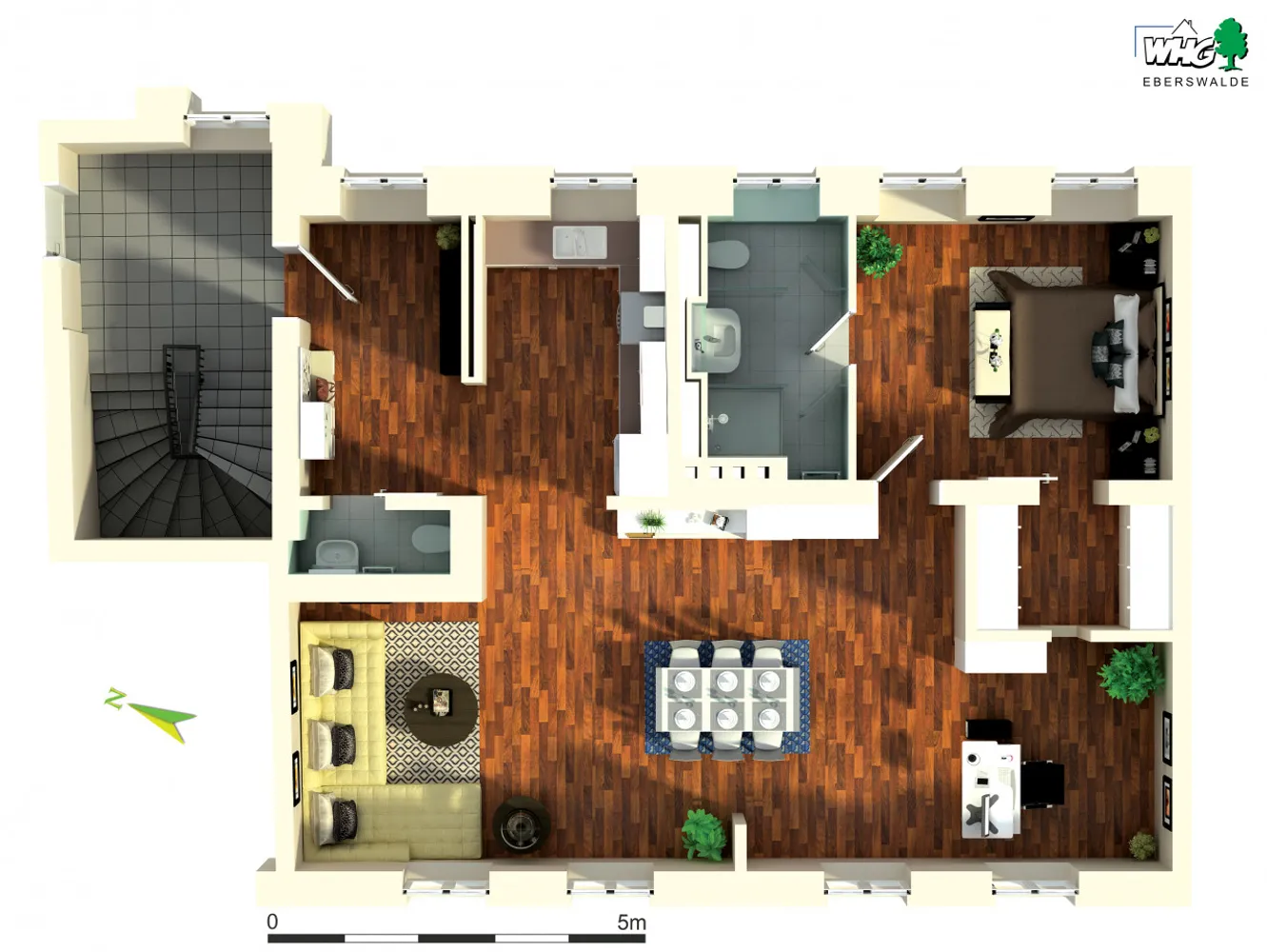 2 Zimmer Wohnung mit 87 m² in Eberswalde – Bild 2