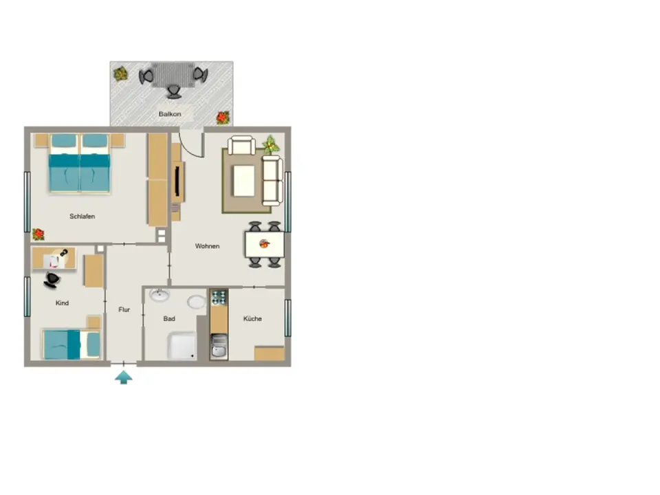 4 Zimmer Wohnung mit 59 m² in Dortmund – Bild 5