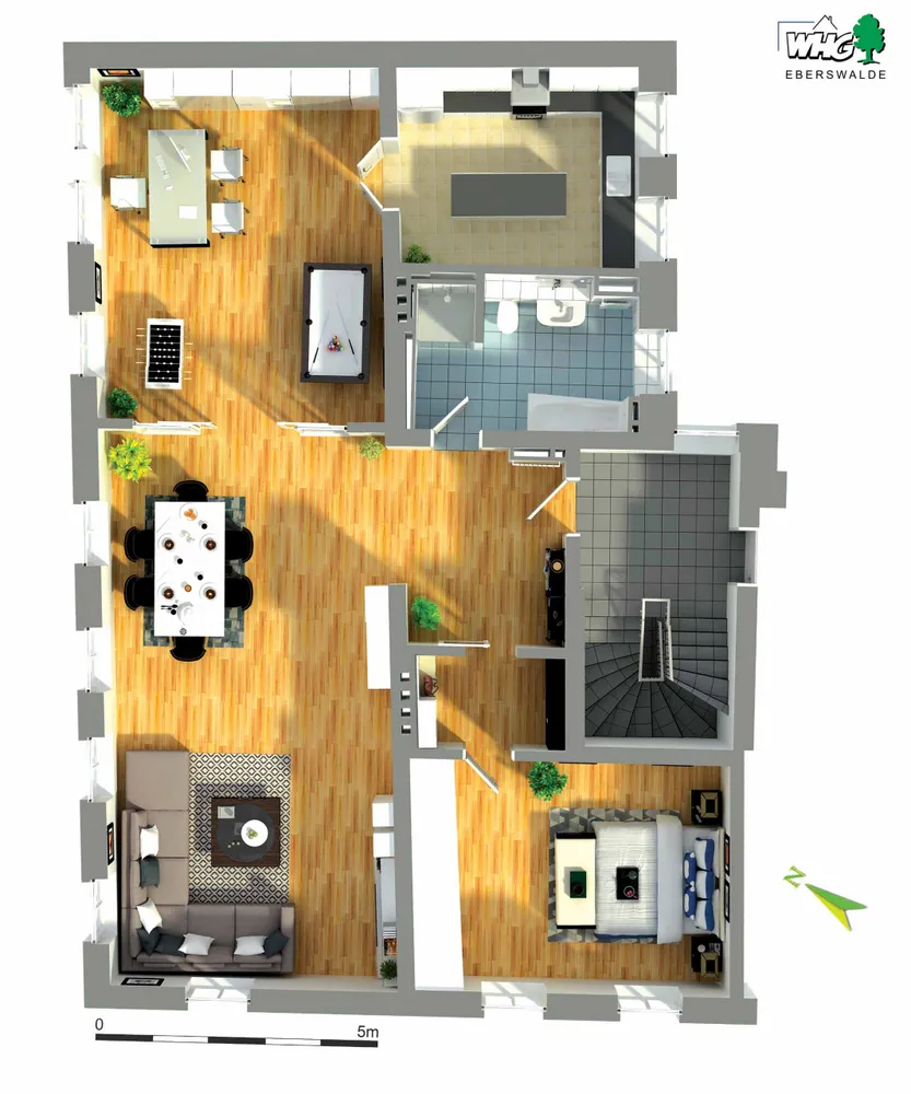 3 Zimmer Wohnung mit 132 m² in Eberswalde – Bild 2