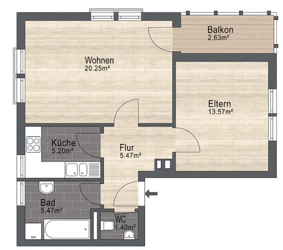 3 Zimmer Wohnung mit 75 m² in Balingen – Bild 5