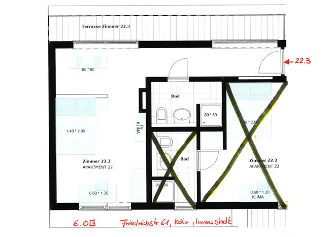 1 Zimmer Wohnung mit 31 m² in Köln – Bild 9