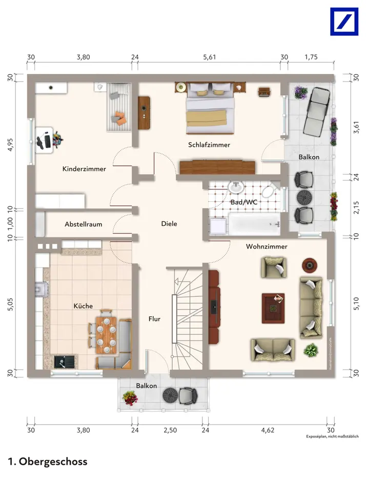 5 Zimmer Wohnung mit 125 m² in Aschaffenburg – Bild 4