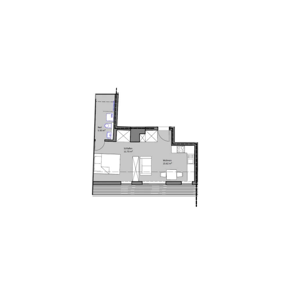 1 Zimmer Wohnung mit 33 m² in Gera – Bild 2
