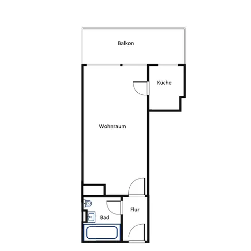 1 Zimmer Wohnung mit 27 m² in Augsburg – Bild 2