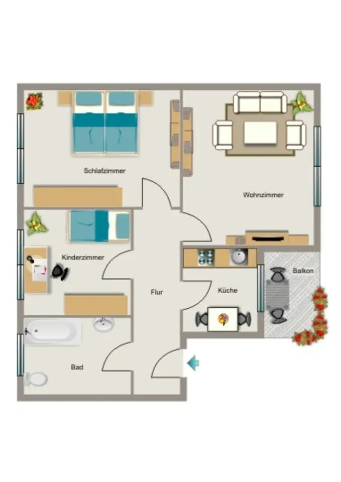 4 Zimmer Wohnung mit 65 m² in Recklinghausen – Bild 5