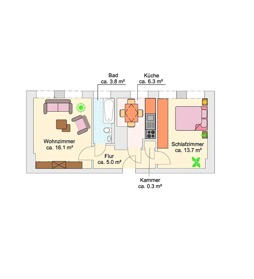2 Zimmer Wohnung mit 45 m² in Rostock – Bild 10