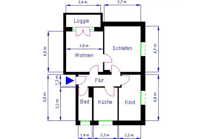 3 Zimmer Wohnung mit 56 m² in Magdeburg – Bild 11