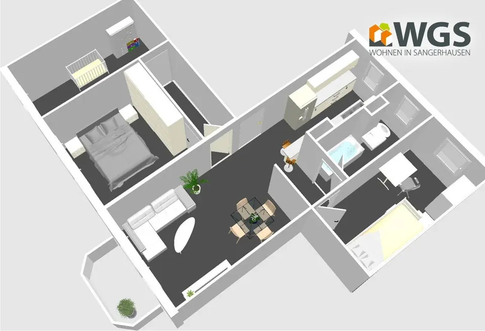 4 Zimmer Wohnung mit 70 m² in Sangerhausen – Bild 5