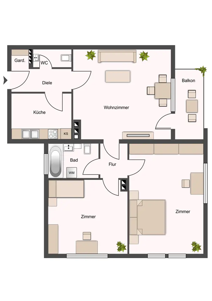 3 Zimmer Wohnung mit 74 m² in Marburg – Bild 6