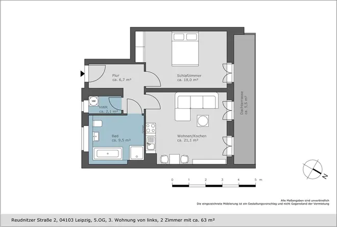 2 Zimmer Wohnung mit 63 m² in Leipzig – Bild 6