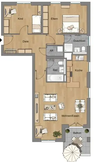 3 Zimmer Wohnung mit 92 m² in Wetzlar – Bild 4