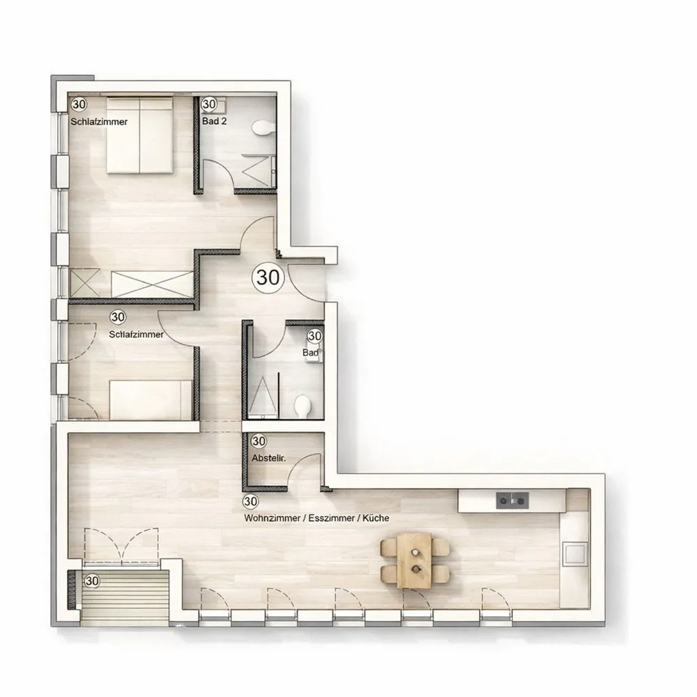 3 Zimmer Wohnung mit 89 m² in Frankfurt am Main – Bild 4