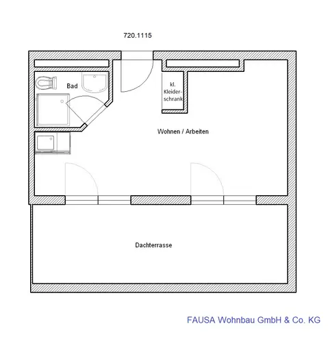 1 Zimmer Wohnung mit 30 m² in Bonn – Bild 2