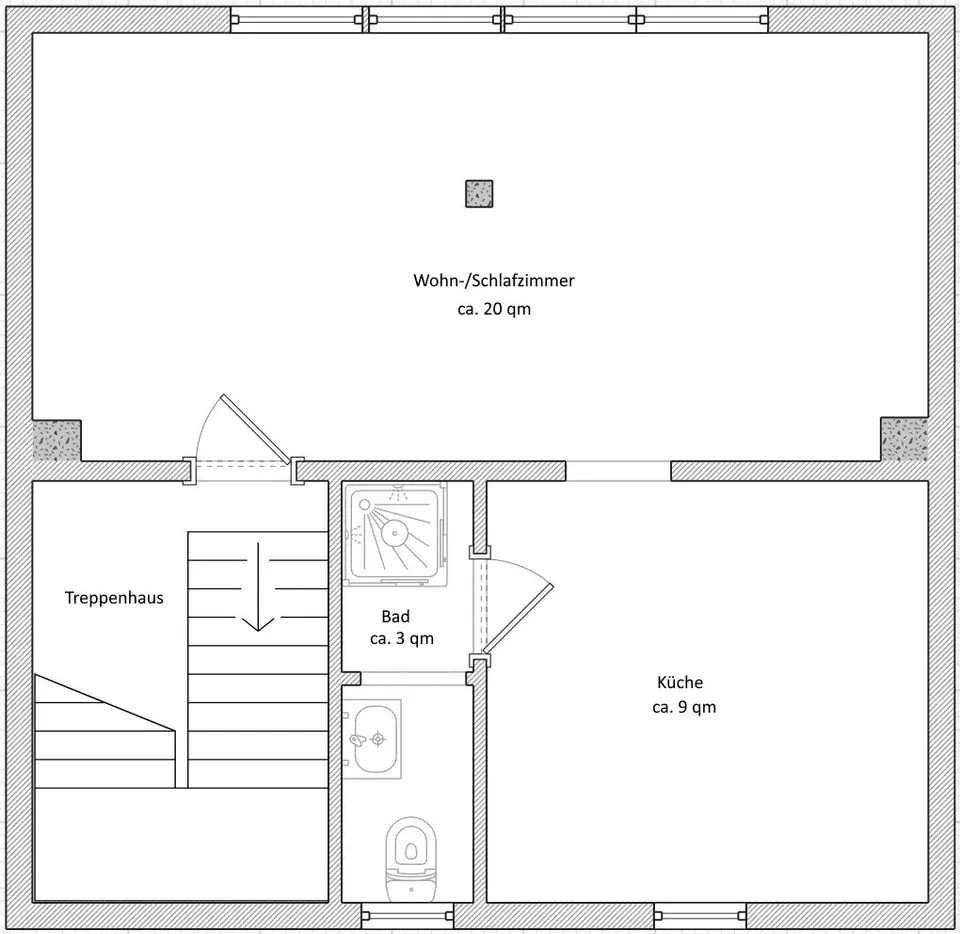 3 Zimmer Wohnung mit 32 m² in Detmold – Bild 5
