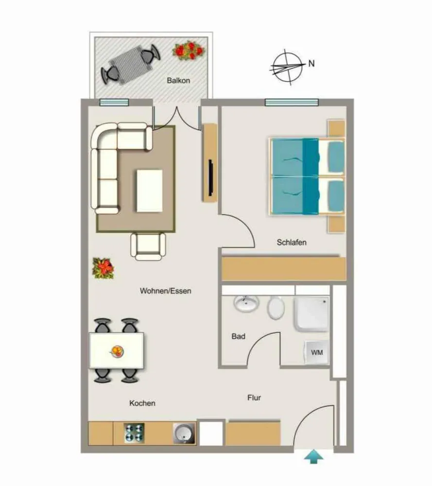 2 Zimmer Wohnung mit 55 m² in Aachen – Bild 8