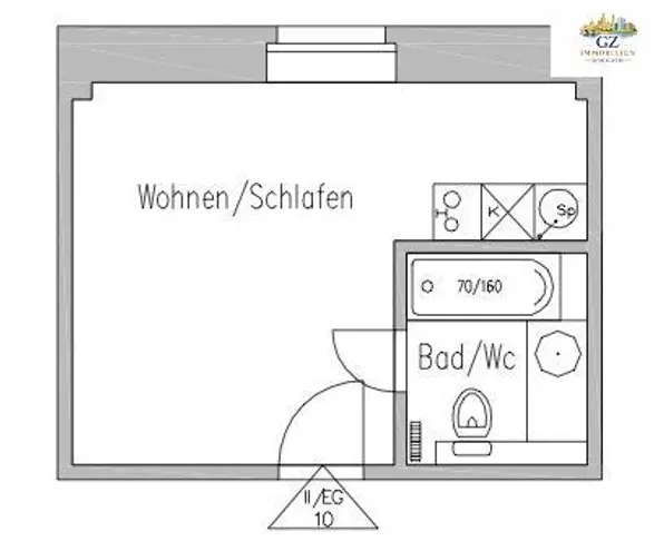 1 Zimmer Wohnung mit 21 m² in Dresden – Bild 2
