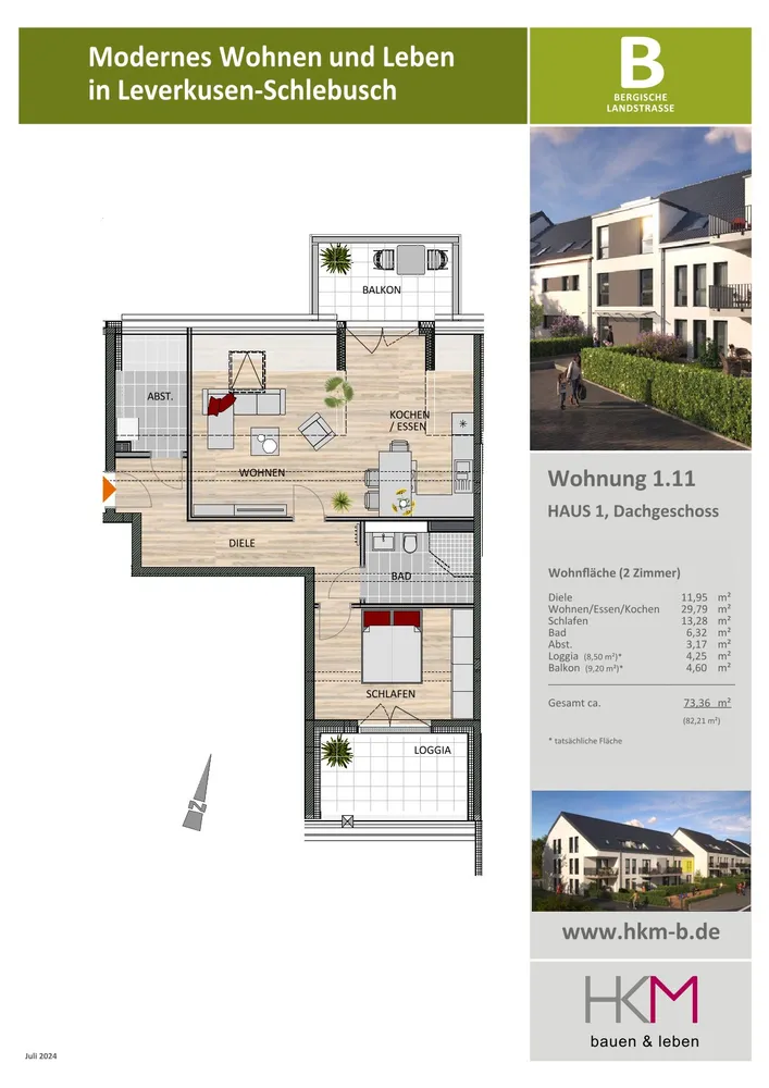 2 Zimmer Wohnung mit 73 m² in Leverkusen – Bild 2
