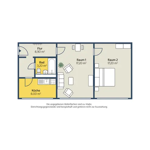 2 Zimmer Wohnung mit 50 m² in Leipzig – Bild 2