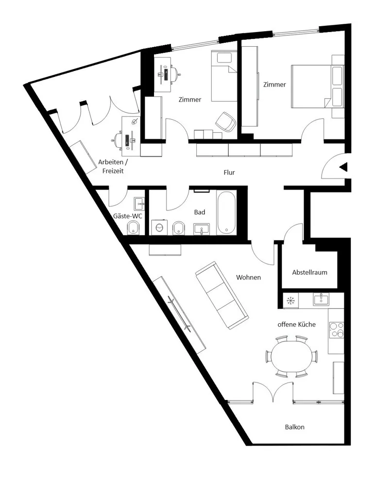 4 Zimmer Wohnung mit 102 m² in Leipzig – Bild 2