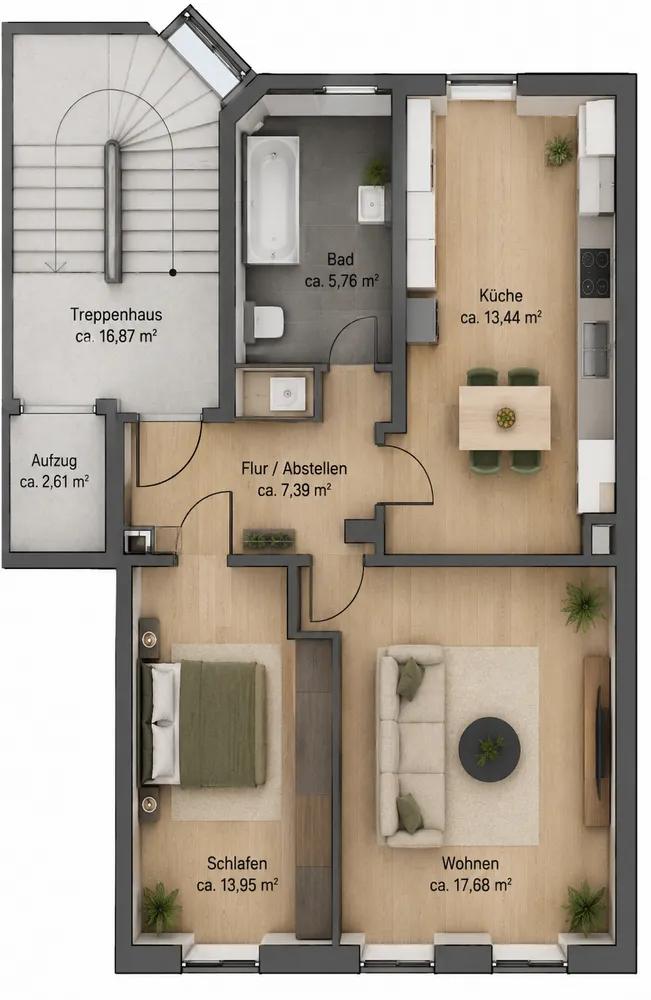 2 Zimmer Wohnung mit 54 m² in Leipzig – Bild 11