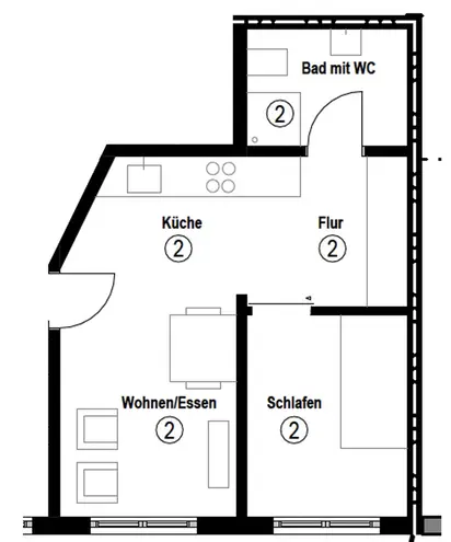 2 Zimmer Wohnung mit 31 m² in Stuttgart – Bild 7
