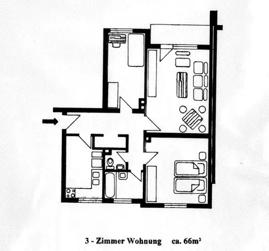 3 Zimmer Wohnung mit 67 m² in Kassel – Bild 3