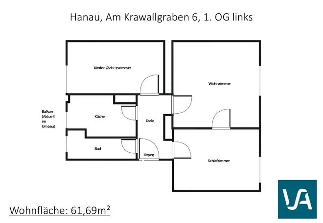 3 Zimmer Wohnung mit 62 m² in Hanau – Bild 8