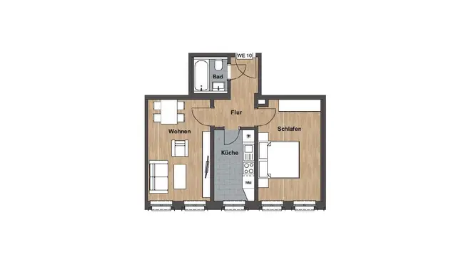 2 Zimmer Wohnung mit 45 m² in Leipzig – Bild 3