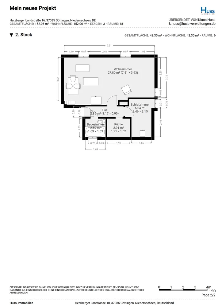 2 Zimmer Wohnung mit 56 m² in Göttingen – Bild 5