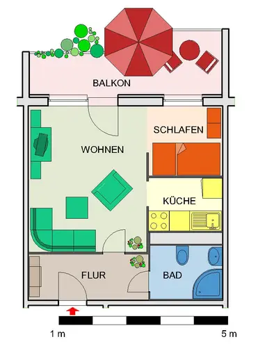 1 Zimmer Wohnung mit 37 m² in Chemnitz – Bild 2