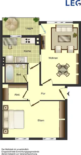 2 Zimmer Wohnung mit 56 m² in Duisburg – Bild 2