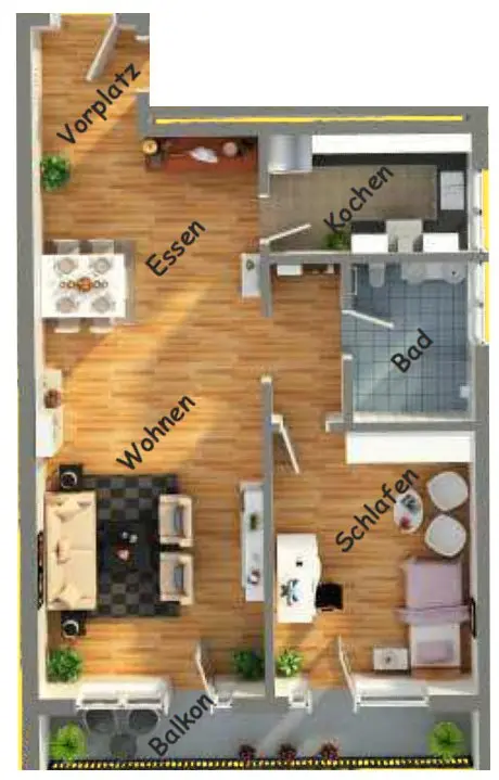 2 Zimmer Wohnung mit 62 m² in Balingen – Bild 3