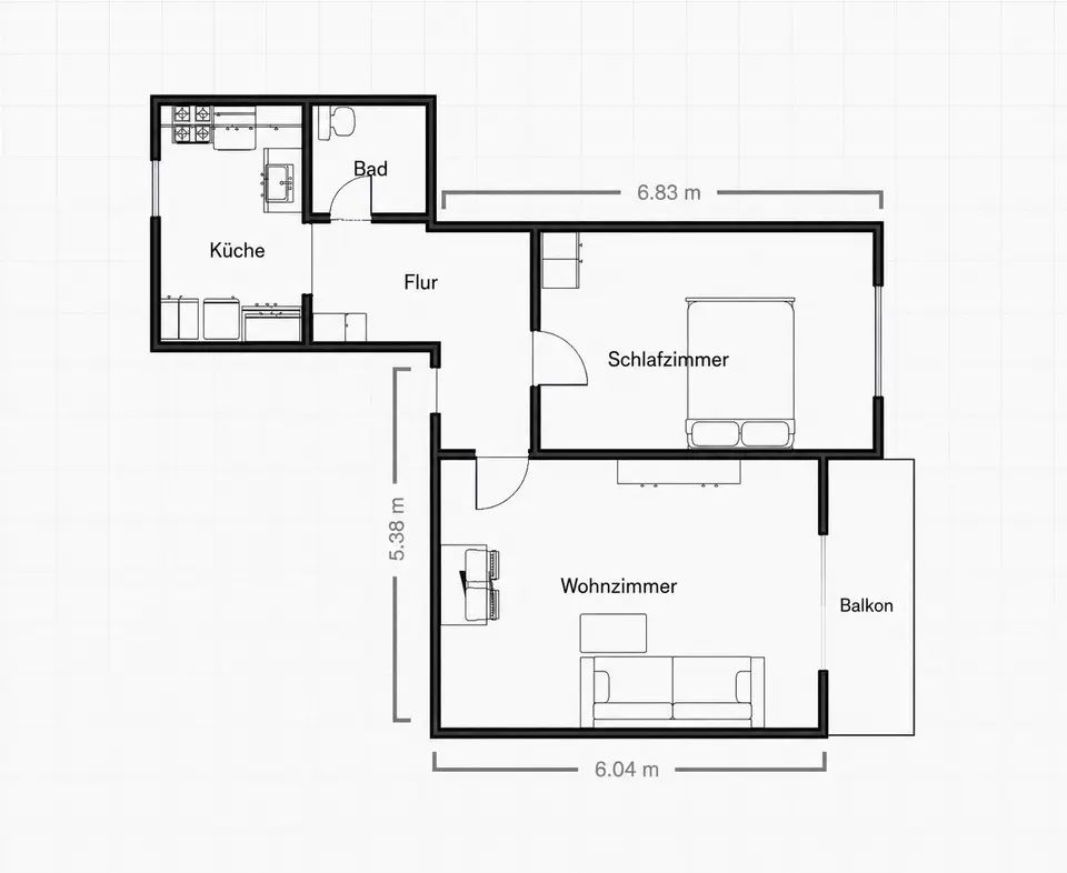 2 Zimmer Wohnung mit 56 m² in Hildesheim – Bild 9