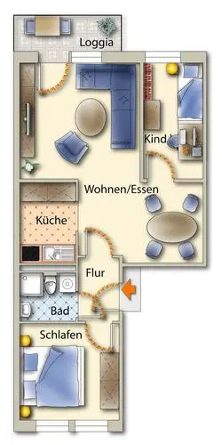 3 Zimmer Wohnung mit 56 m² in Freiberg – Bild 3